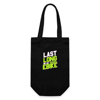 Last long on an ebike - Geschenkbeutel für Flaschen - Schwarz - Vorne