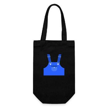 Typical blue man - Gift Bag for Bottles - black - Front
