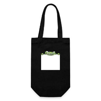 bouclier de grenouille cacher texte de texte écrire mau - Sac à bouteille - noir - Devant