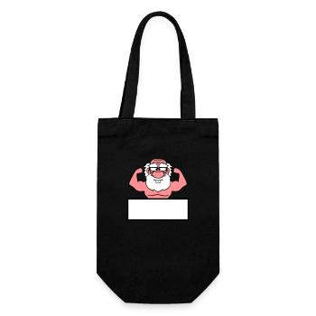 shield text write frame old grandpa grandfather ho - Gift Bag for Bottles - black - Front