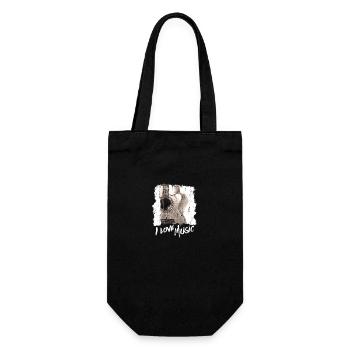 Music musician headphones gift idea - Gift Bag for Bottles - black - Front