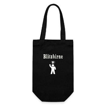 Lightning bulb - Gift Bag for Bottles - black - Front