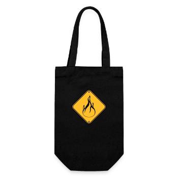 note bouclier mise en garde mise en garde mise en garde risque feu - Sac à bouteille - noir - Devant