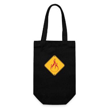 Note de mise en garde avertissement Attention Attention Danger Feu - Sac à bouteille - noir - Devant