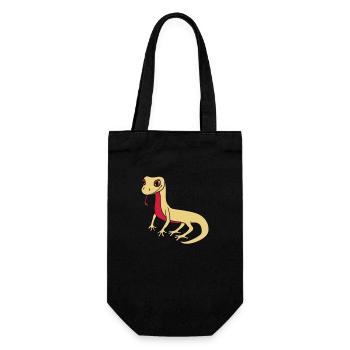 lizard gecko snake reptile blindfuck - Gift Bag for Bottles - black - Front
