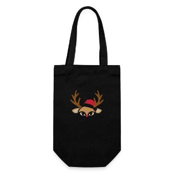 Weihnachten - Geschenkbeutel für Flaschen - Schwarz - Vorne