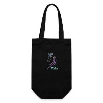 Pferd - Geschenkbeutel für Flaschen - Schwarz - Vorne