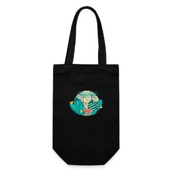Tropical tropics palms gift idea - Gift Bag for Bottles - black - Front