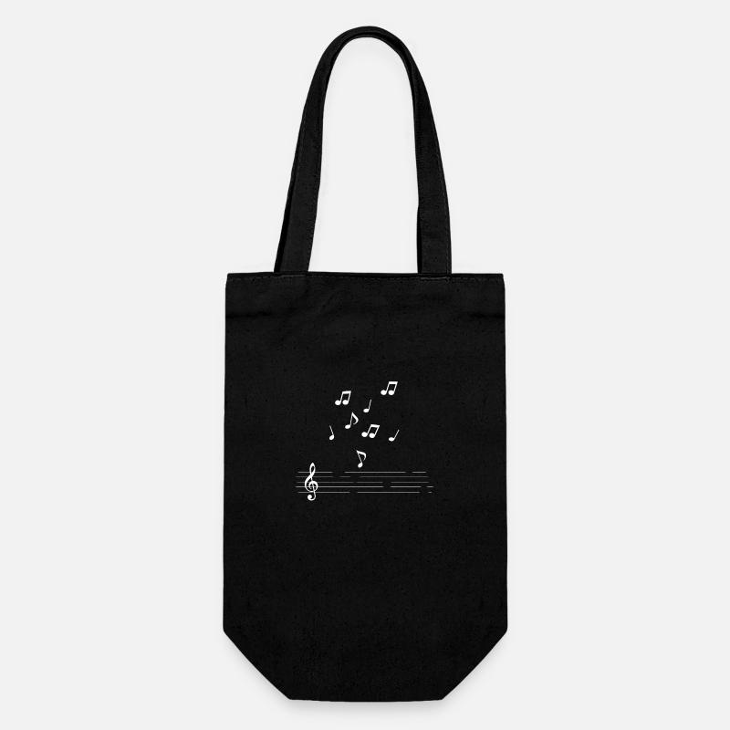 Notes de musique - Sac à bouteille - noir