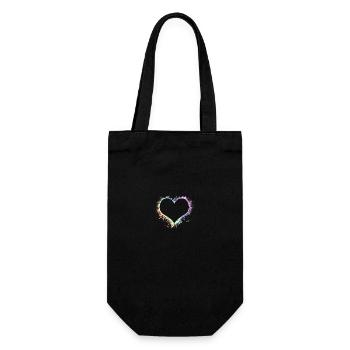 Heart Love Valentine's Day relationship symbol gift - Gift Bag for Bottles - black - Front