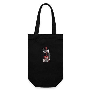 Gitarre Musik - Geschenkbeutel für Flaschen - Schwarz - Vorne
