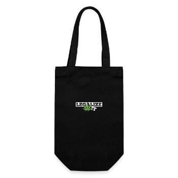 Weed marijuana gift idea - Gift Bag for Bottles - black - Front