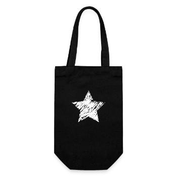 White Star - Geschenkbeutel für Flaschen - Schwarz - Vorne