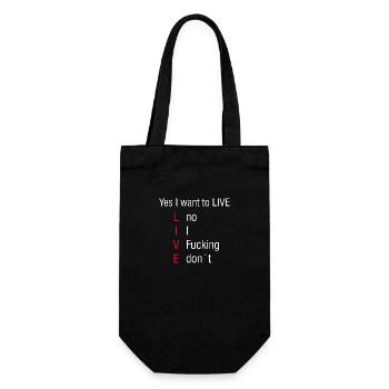 Life | Internet Meme Black Humor Gift Idea - Gift Bag for Bottles - black - Front