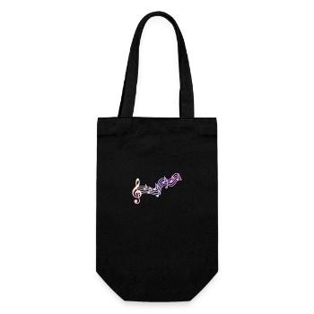 Musique | Notes musicales Clé de partition Idée de cadeau - Sac à bouteille - noir - Devant