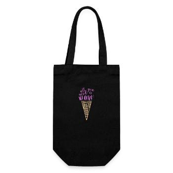 Ice cream icecream summer gift idea - Gift Bag for Bottles - black - Front