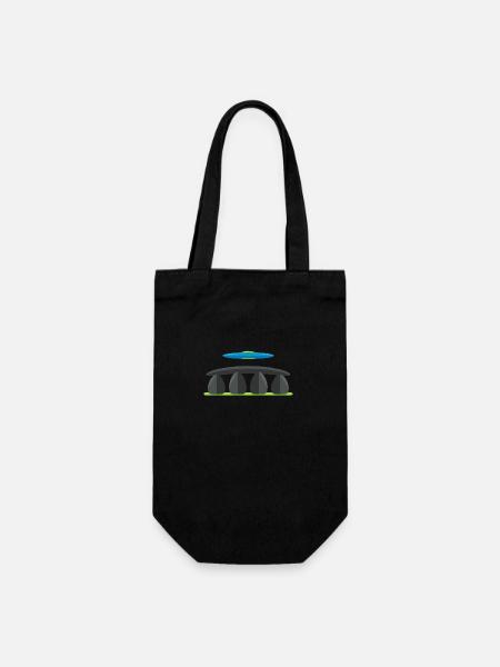 stonehenge ufo - Geschenkbeutel für Flaschen - Schwarz