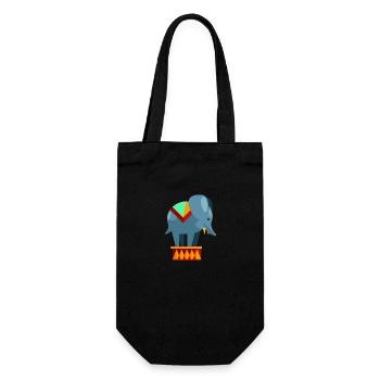 Circus elephant - Gift Bag for Bottles - black - Front