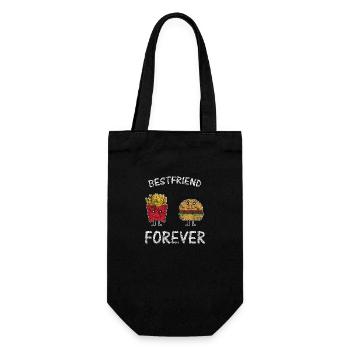 Beste Freunde Essen - Geschenkbeutel für Flaschen - Schwarz - Vorne
