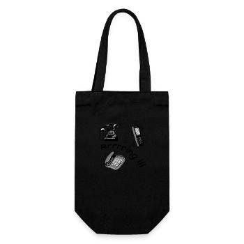telephone - Gift Bag for Bottles - black - Front