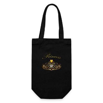 Perles princesse reine couronne doré diadème - Sac à bouteille - noir - Devant