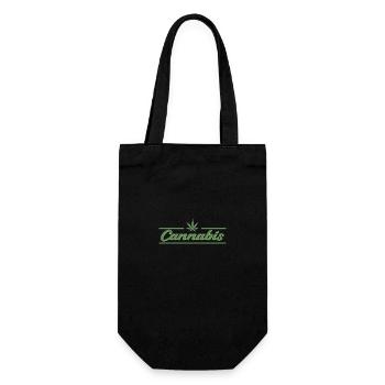 Weed marijuana gift idea - Gift Bag for Bottles - black - Front