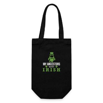 Ancestors My Ancestors were Irish - Gift idea - Gift Bag for Bottles - black - Front