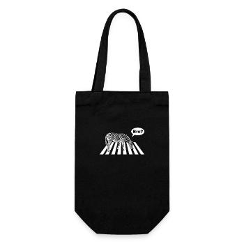Zebra Zebrastreifen Bruder - Geschenkbeutel für Flaschen - Schwarz - Vorne