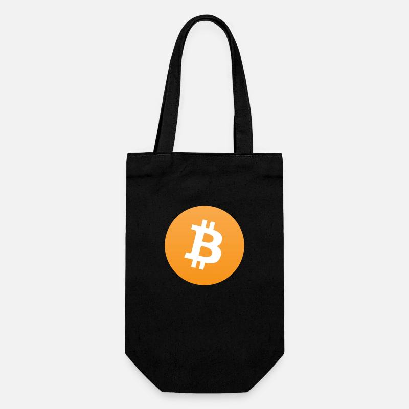logo bitcoin - Sac à bouteille - noir