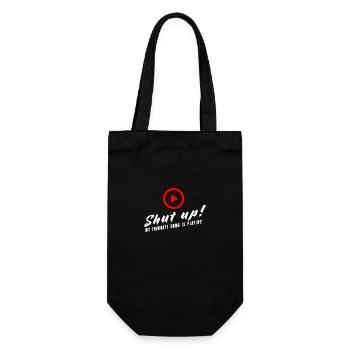 Musik Musiker Kopfhörer Geschenkidee - Geschenkbeutel für Flaschen - Schwarz - Vorne