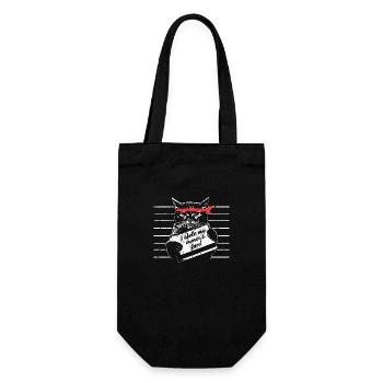 Cat pet gift - Gift Bag for Bottles - black - Front