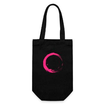Kreis Design Bürste Pink Rosa Neu - Geschenkbeutel für Flaschen - Schwarz - Vorne