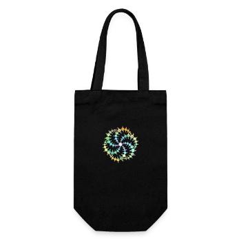 Kornkreis / Crop Circle Spiral - Galaxy Universum - Geschenkbeutel für Flaschen - Schwarz - Vorne