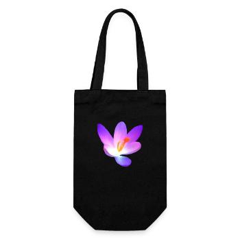 wonderful crocus - flowering in purple in spring - Gift Bag for Bottles - black - Front