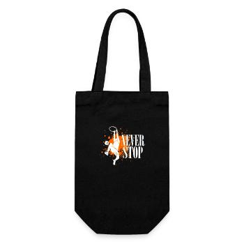 Basketball Korb Sport Geschenkidee - Geschenkbeutel für Flaschen - Schwarz - Vorne