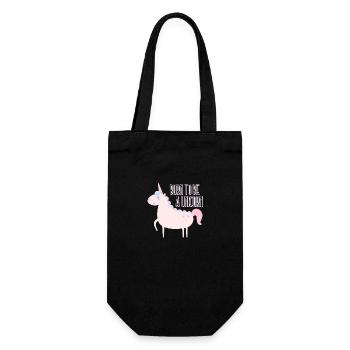 Born to be a Unicorn - Gift Bag for Bottles - black - Front