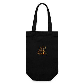 Camping Camping Tent Camping Camping Gift - Gift Bag for Bottles - black - Front