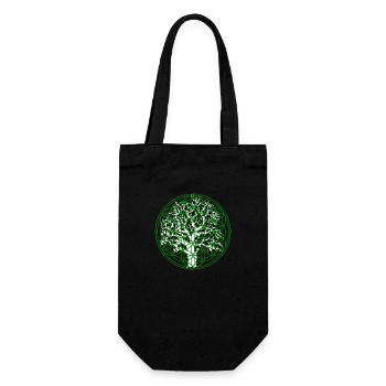 Flower of Life with Tree - Gift Bag for Bottles - black - Front