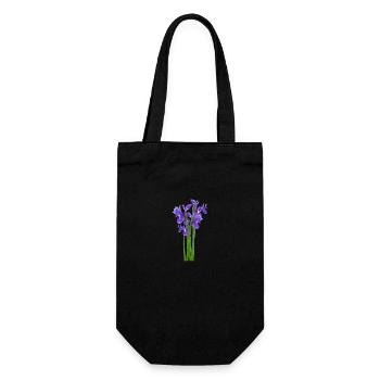 Flowers Spring Iris Iris - Gift Idea - Gift Bag for Bottles - black - Front