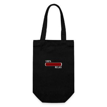 100% Relax loading - 100% Relax laden - Geschenkbeutel für Flaschen - Schwarz - Vorne