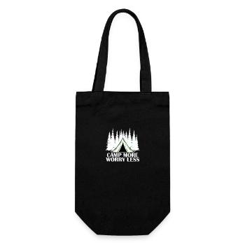 Camping Forest Camp More Worry Less - Gift Bag for Bottles - black - Front