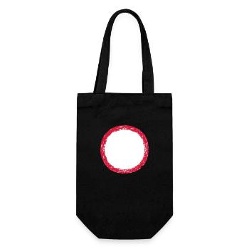 cracks round circle ring round stripe line beam u - Gift Bag for Bottles - black - Front