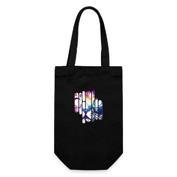 Crazy Space Cat (colored) - Gift Bag for Bottles - black - Front