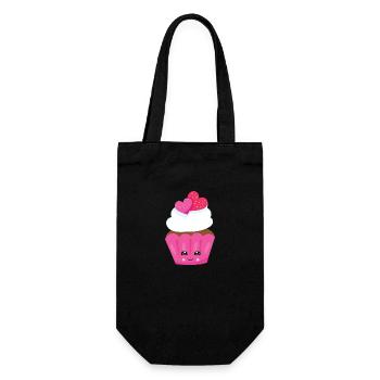 cupcake - Gift Bag for Bottles - black - Front