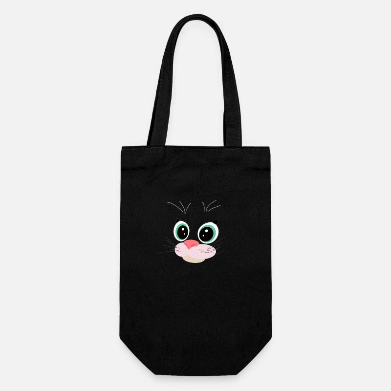 cat - Gift Bag for Bottles - black