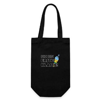 Ich bin erste Klasse! Schulanfänger-Shirt - Geschenkbeutel für Flaschen - Schwarz - Vorne