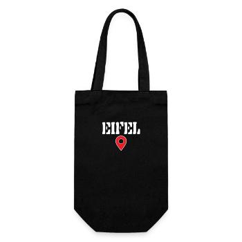 Eifel Standort,Symbol Landkarte Eifeler Shirt - Geschenkbeutel für Flaschen - Schwarz - Vorne