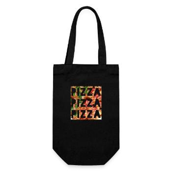 pizza pizza pizza - Geschenkbeutel für Flaschen - Schwarz - Vorne
