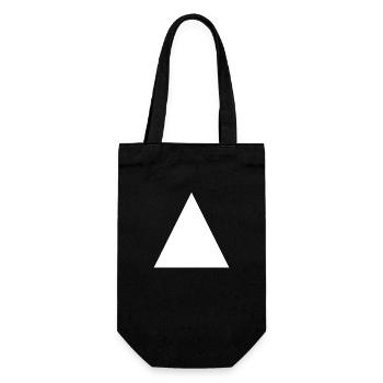 Triangle white - Gift Bag for Bottles - black - Front