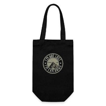 Go hiking | Hiker T-Shirts Mountains Gifts - Gift Bag for Bottles - black - Front